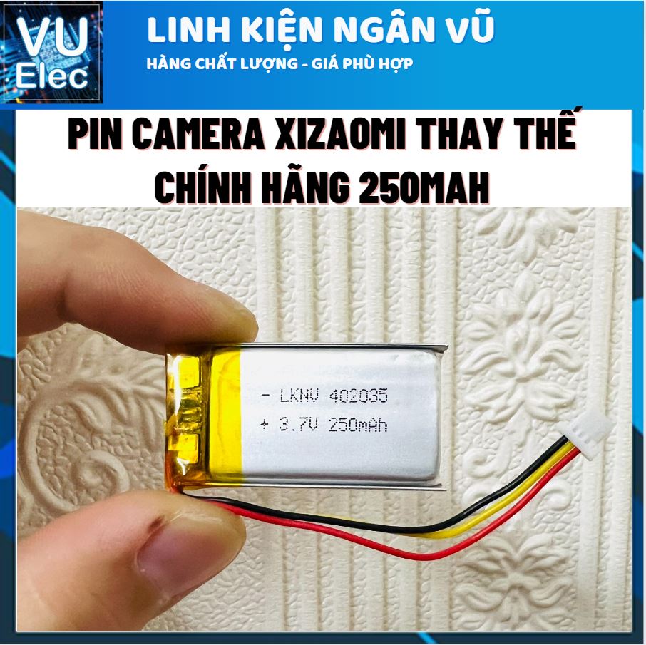 Pin cho camera hành trình Vietmap A50 - D20 - P2 Vietmap B50 1000mah5034 - Pin camera YI dash 2K 250