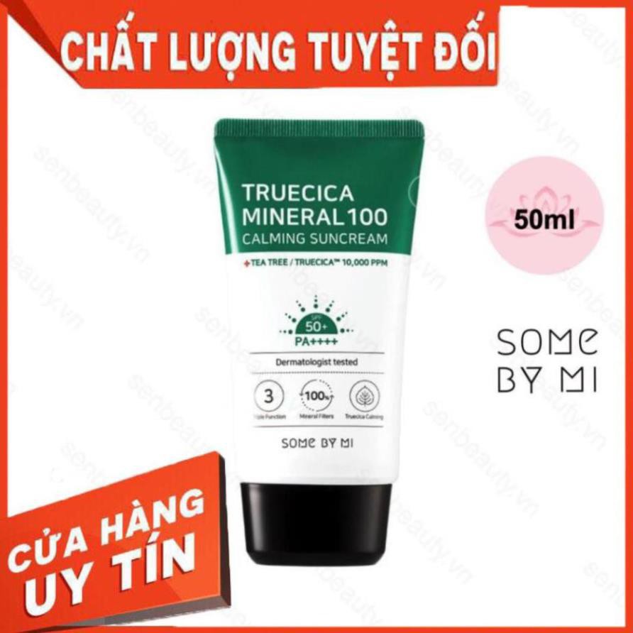 [HCM][Freeship] Kem Chống Nắng Cho Da Nhạy Cảm Giúp Dưỡng Da Làm Trắng Truecica Mineral 100 Calming Suncream Chính Hãng