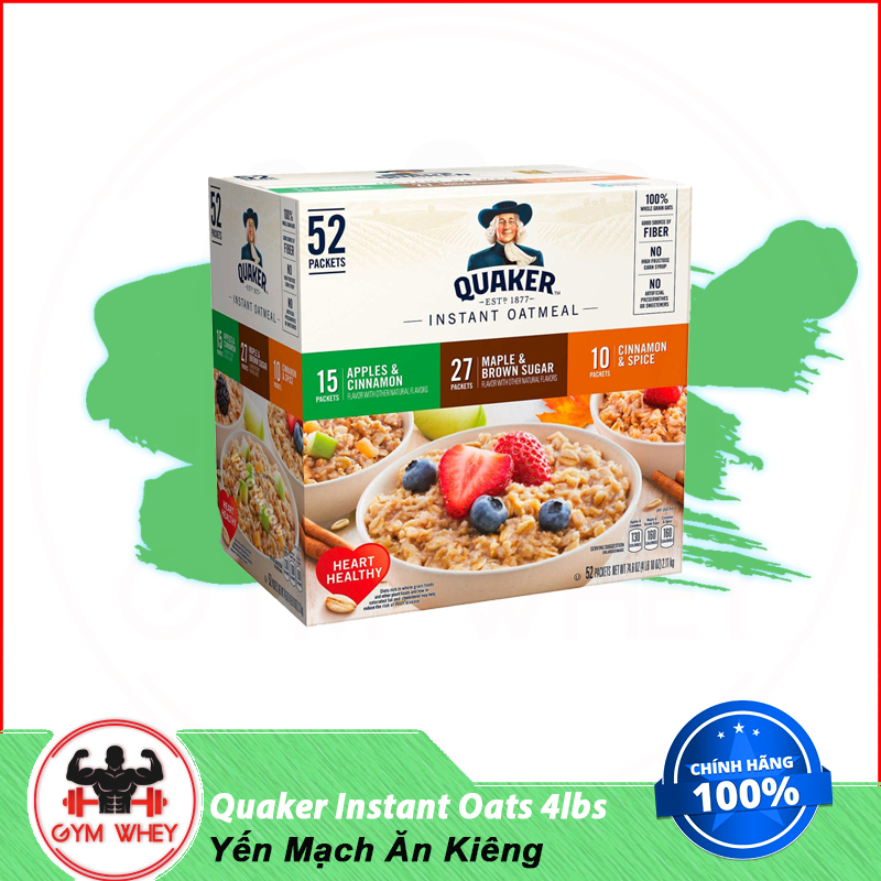 Yến Mạch Ăn Liền Quaker Instant Oatmeal 4Lbs 2.11Kg