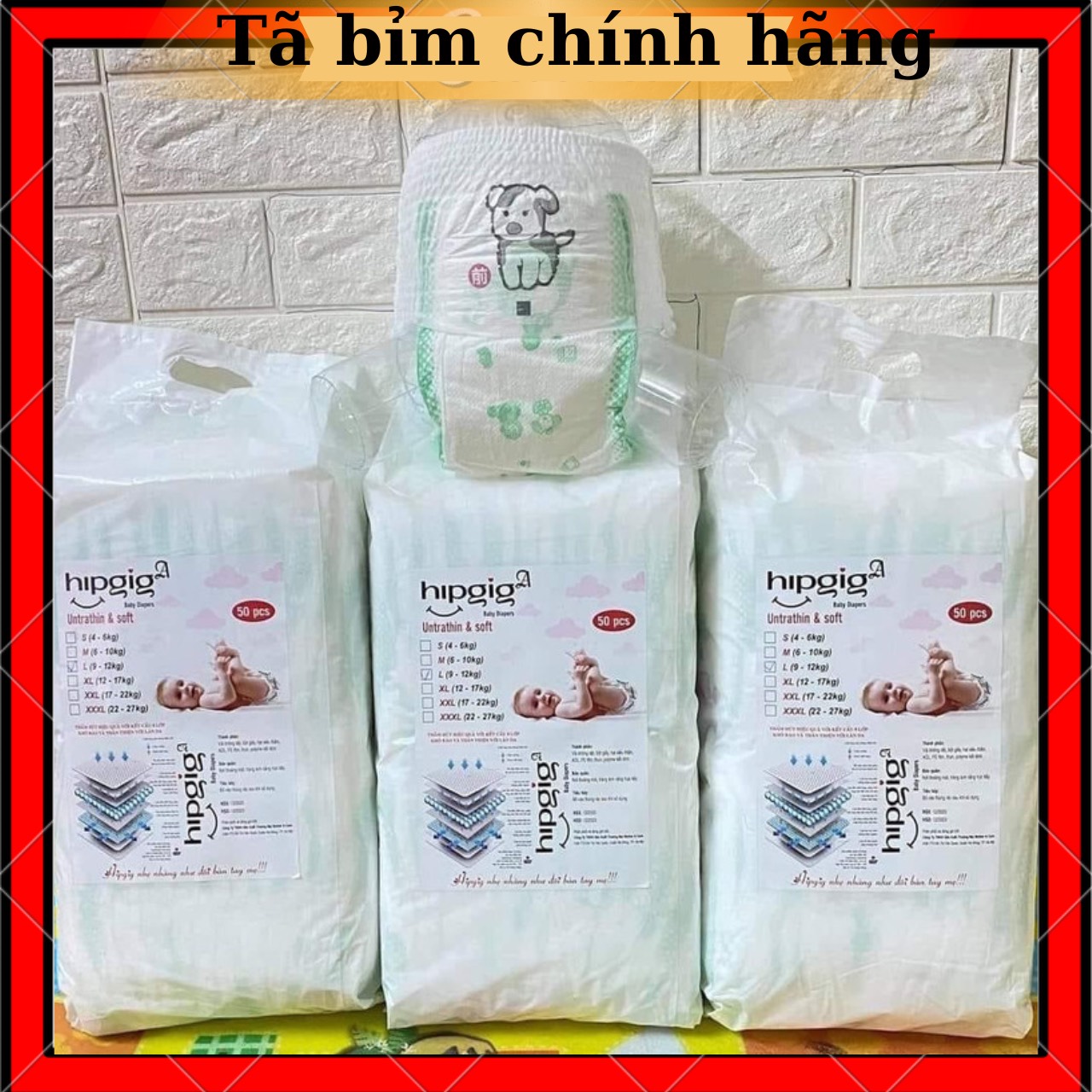 Combo 100 bỉm quần hipgig hàng xuất Nhật cao cấp sản phẩm được làm từ chất liệu bông mềm mại giúp làn da mỏng manh của bé dễ chịu không hằn đỏ