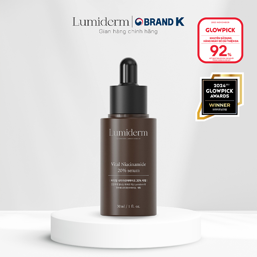 Tinh chất dưỡng trắng da Lumiderm Vital Niacinamide 20% Serum