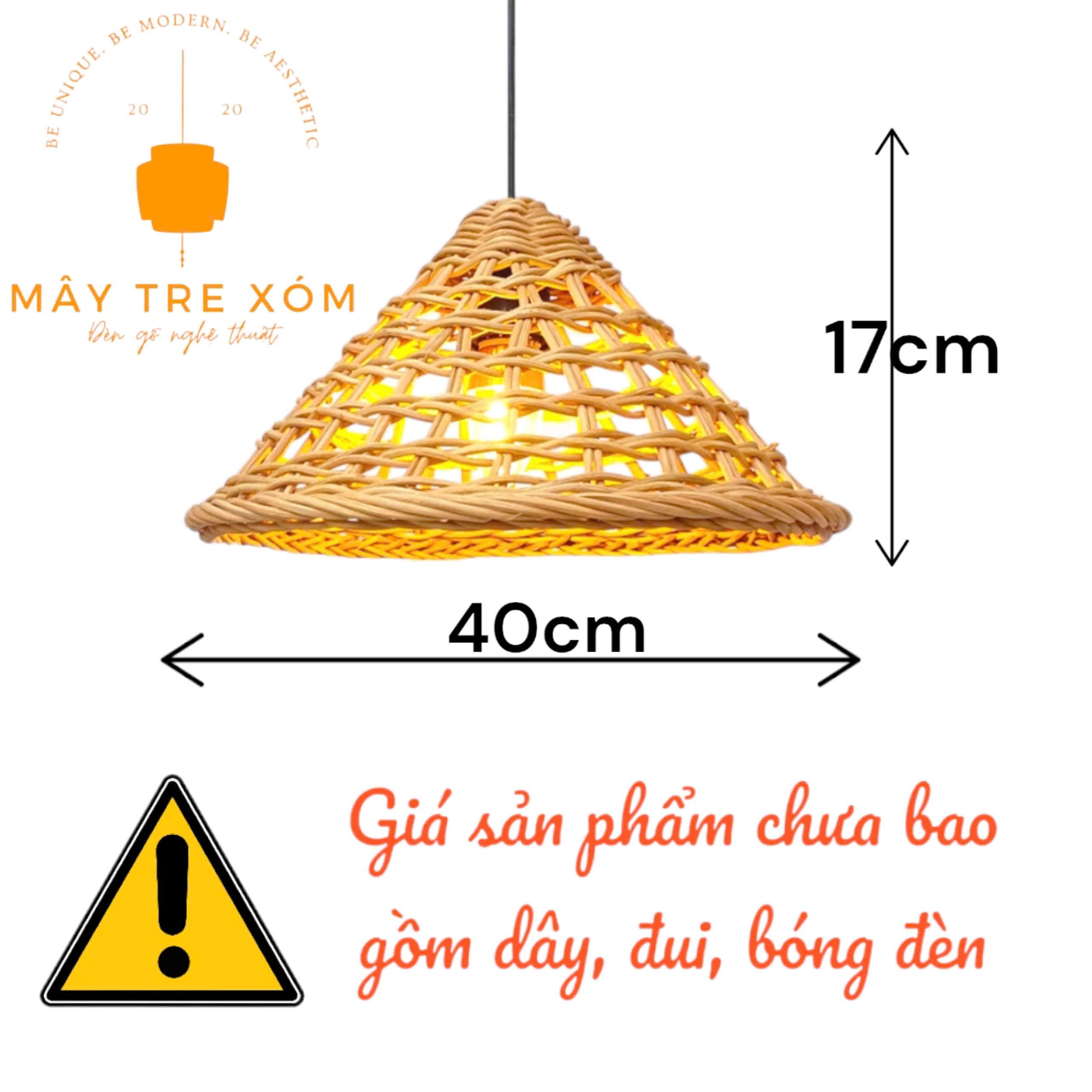 Đèn mây đan- đèn trang trí thả trần