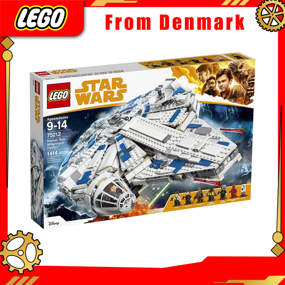 【From Denmark】LEGO Disney Star Wars Solo: Star Wars Story Kessel Running Millennium Falcon 75212 Star Ship Model and Building Set Popular Building Block Toys and Childrens Gift (1414 pieces) Guaranteed Genuine Tu Dan Circuit