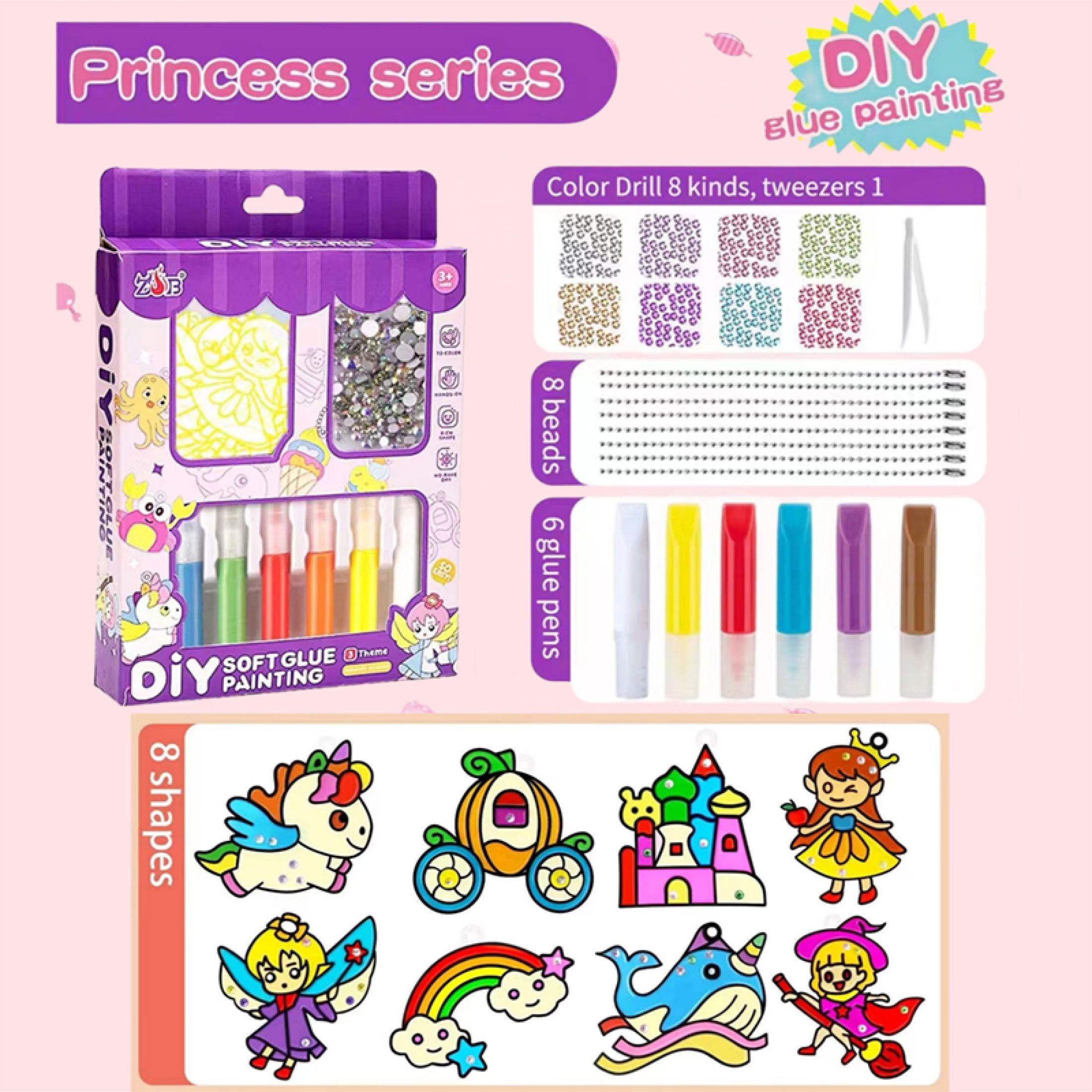 Bộ đồ chơi thủ công DIY cho bé đồ chơi móc khoá tự vẽ tô màu hoạt hình dễ thương sáng tạo cho bé