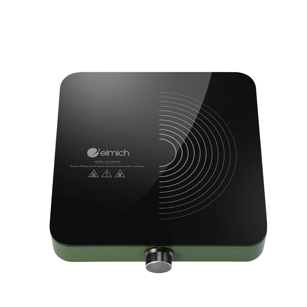 Bếp điện từ đơn Elmich ICE-8903OV - 25x25cm, Kính chịu lực, Mâm từ đồng
