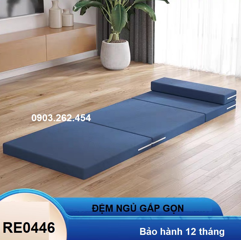 Đệm ngủ gấp gọn, kích thước 200x60cm, đệm ngủ trưa xếp gọn, đệm văn phòng xếp gọn, nệm gấp gọn, đệm 
