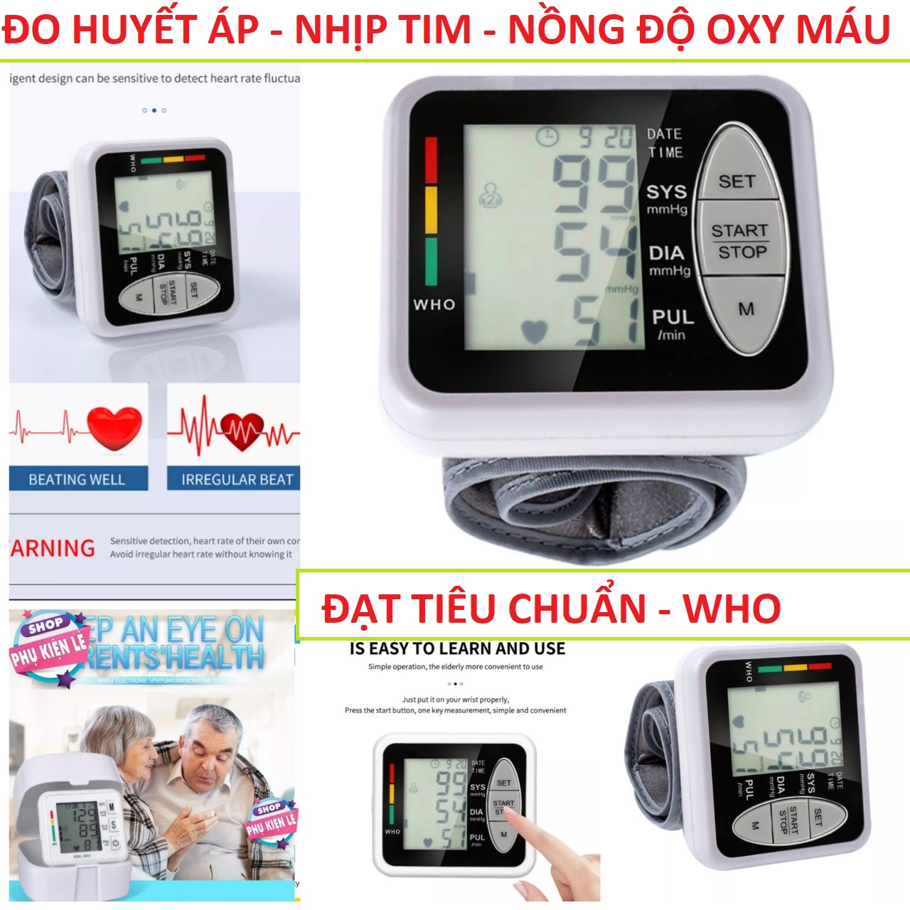 Máy Đo Huyết Áp Cổ Tay Benze Bp - 2208 Mẫu A1 - Nhỏ Gọn Tiện Mang Đi - Đo Huyết Áp Đo Nhịp Tim Nhanh Chính Xác Cách Kiểm Soát Huyết Áp Ổn Định Tại Nhà