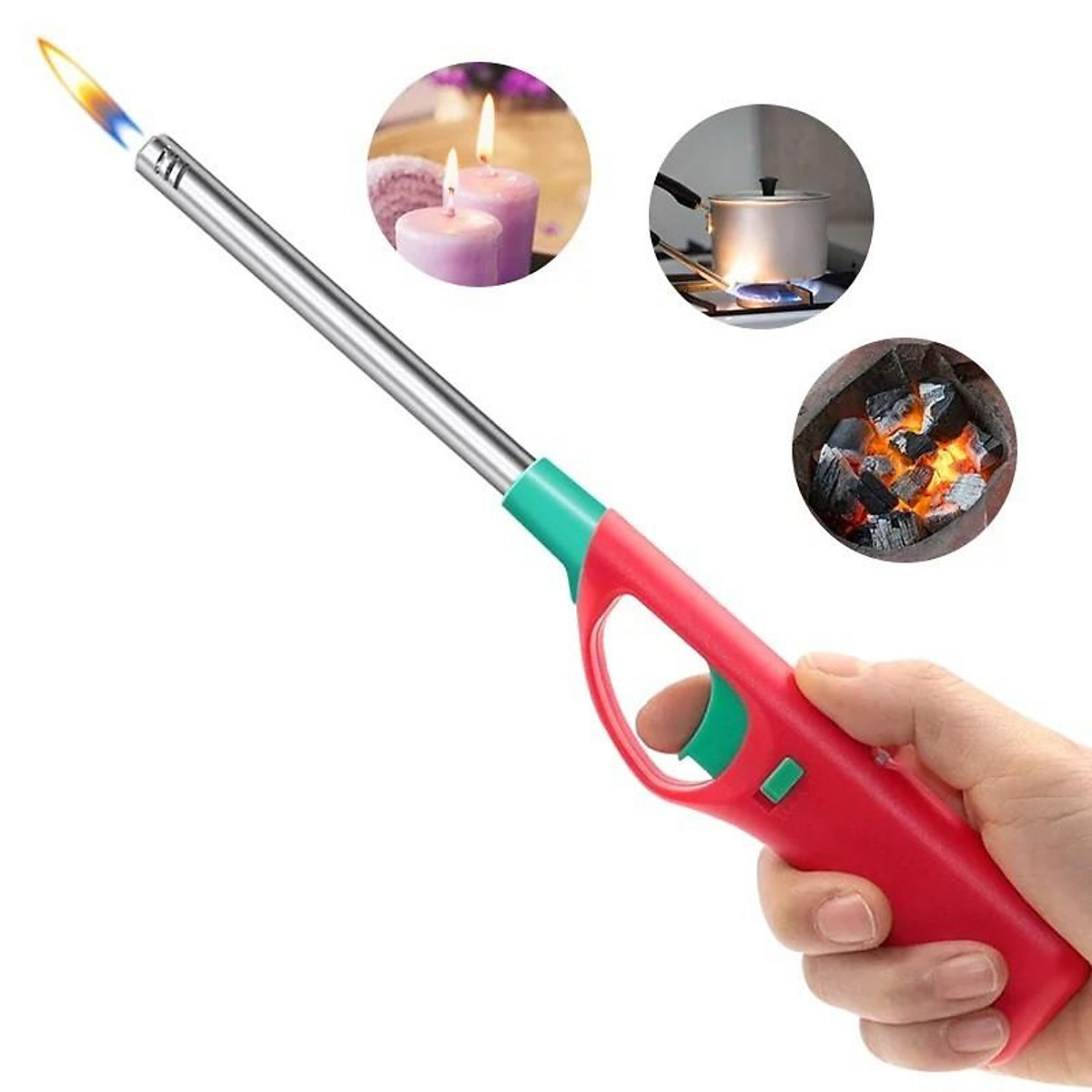 Hột Quẹt Bật Lửa Cây Súng Mồi Lửa Bếp Gas Bếp Cồn An Toàn Tiện Lợi Vòi Châm Lửa Dài