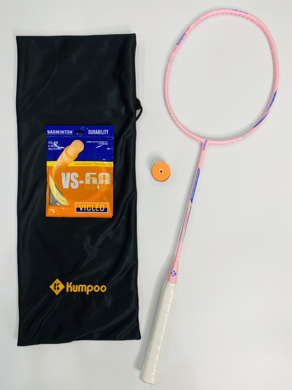 [CHÍNH HÃNG] 1 Vợt cầu lông KUMPOO K520Pro PC99 K520S Căng dây sẵn tặng kèm Cước Căng sẵn 11kg+1 Quấ