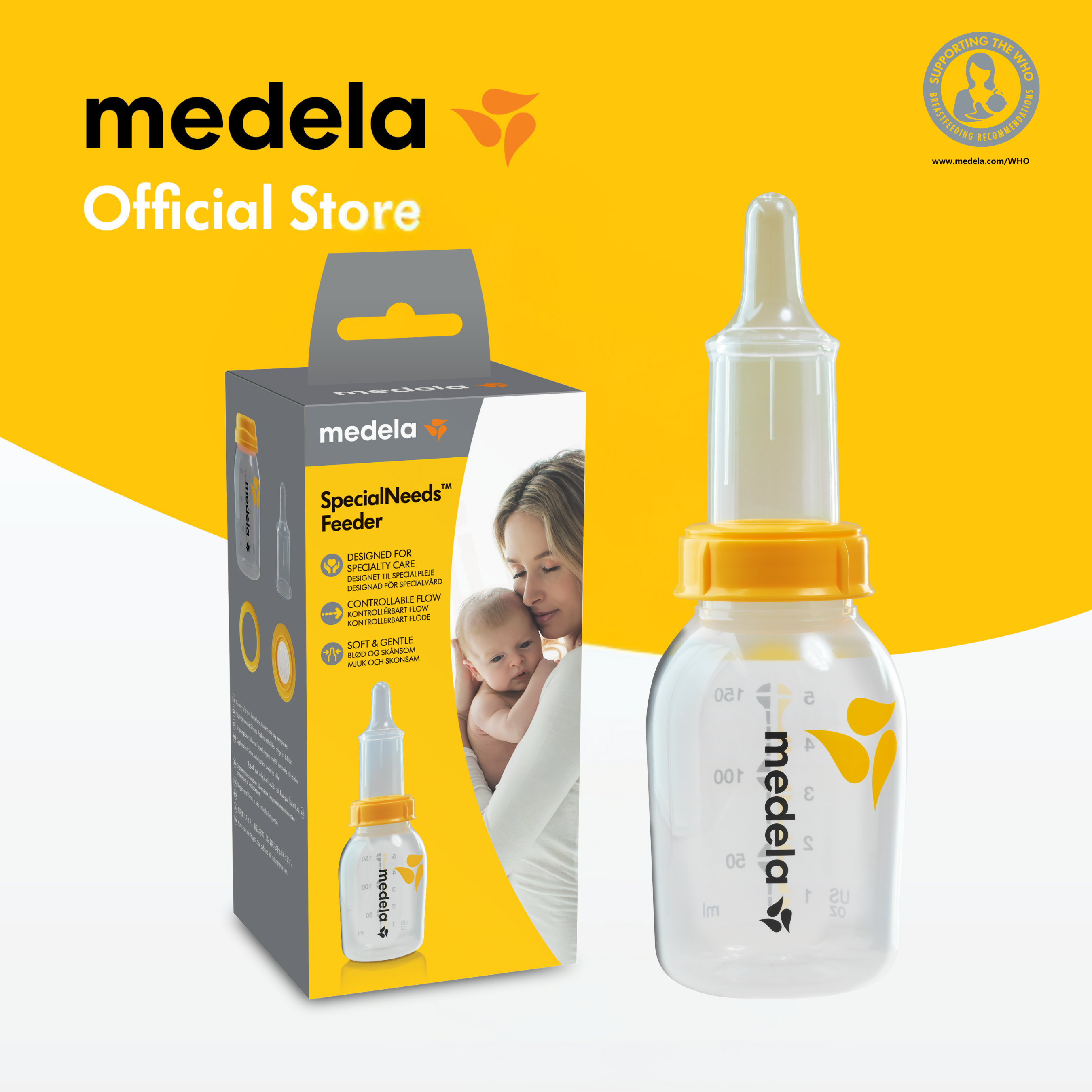 Medela - bình sữa cho trẻ bú yếu hở hàm ếch sinh non thiếu tháng ... dung tích 150ml - Hàng phân phối chính thức Medela Thụy Sĩ tại Việt Nam