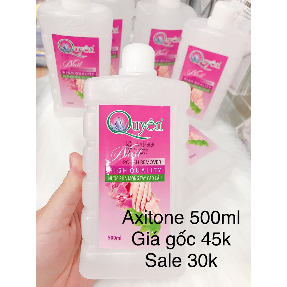 Nước Lau Móng Axitone Quyên 500Ml Rửa Móng Cao Cấp - Nail Mi Giá Xưởng"Chuyên Dụng Cho Thợ Làm Nail"