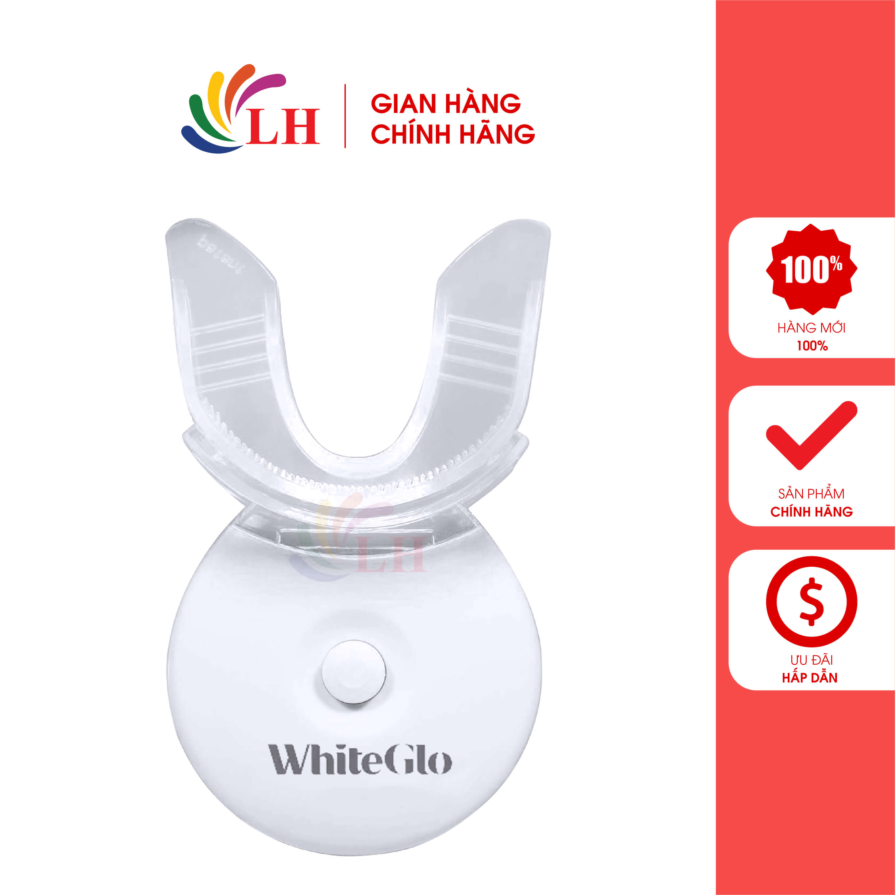 Bộ kích trắng răng bằng ánh sáng xanh White Glo Teeth Whitening Kit Blue Light - Loại bỏ các vết ố v