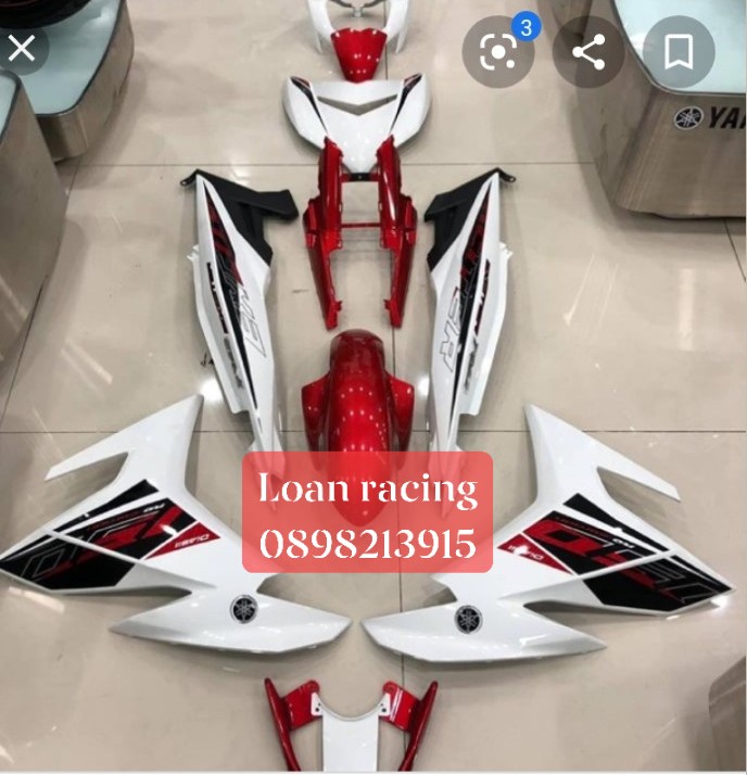 Dàn áo exciter 150 đời 2019 màu đỏ trắng hàng zin chính hãng Yamaha b_ loan racing shop