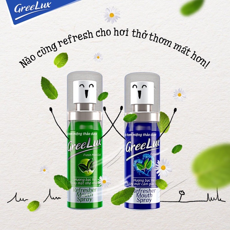 Xịt Thơm Miệng Greelux Hoa Linh - Chai 12Ml - Xanh Dương