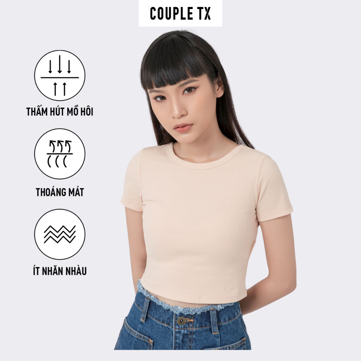 Áo Thun Kiểu Nữ COUPLE TX - Áo Nữ Kiểu Đẹp Áo thun Nữ Đắp Chéo Thân Sau WTS 2165