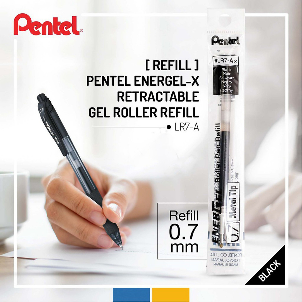 Bút Mực Gel Energel Pentel Nhật Bản Energel X BL107 Ngòi 0.7mm - Mực Siêu Nhanh Khô Có Ruột Thay Thế