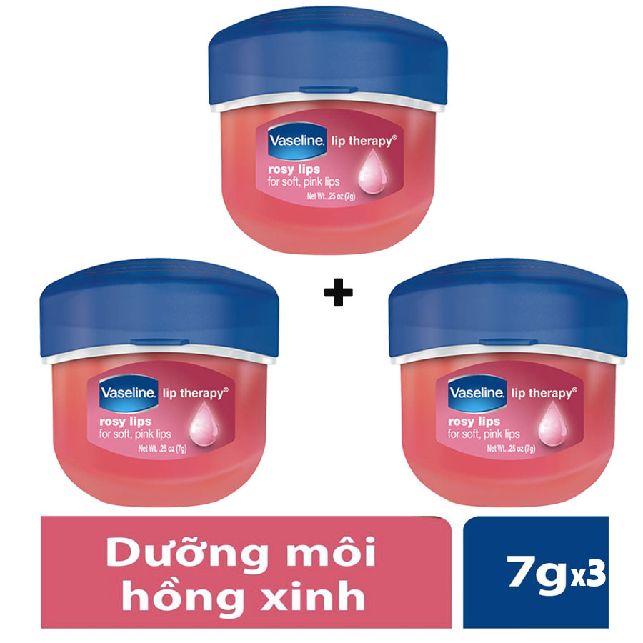 3 SON DƯỠNG MÔI VASELINE CHÍNH HÃNG - DƯỠNG ẨM -HỒNG MÔI TỰ NHIÊN-CHỐNG NỨT NẺ MÔI