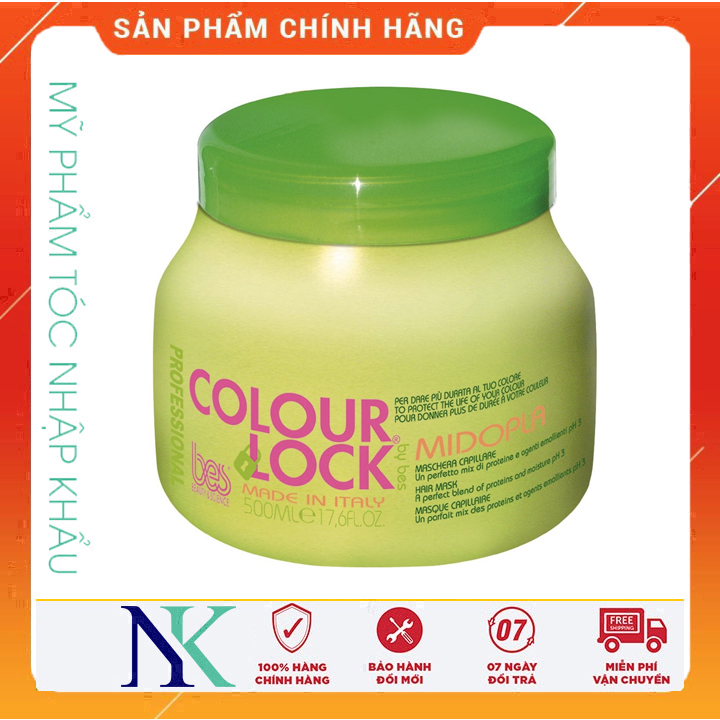 [Hcm]Dầu Hấp Tóc Khóa Màu Chuyên Nghiệp Bes Lock Colour 500Ml