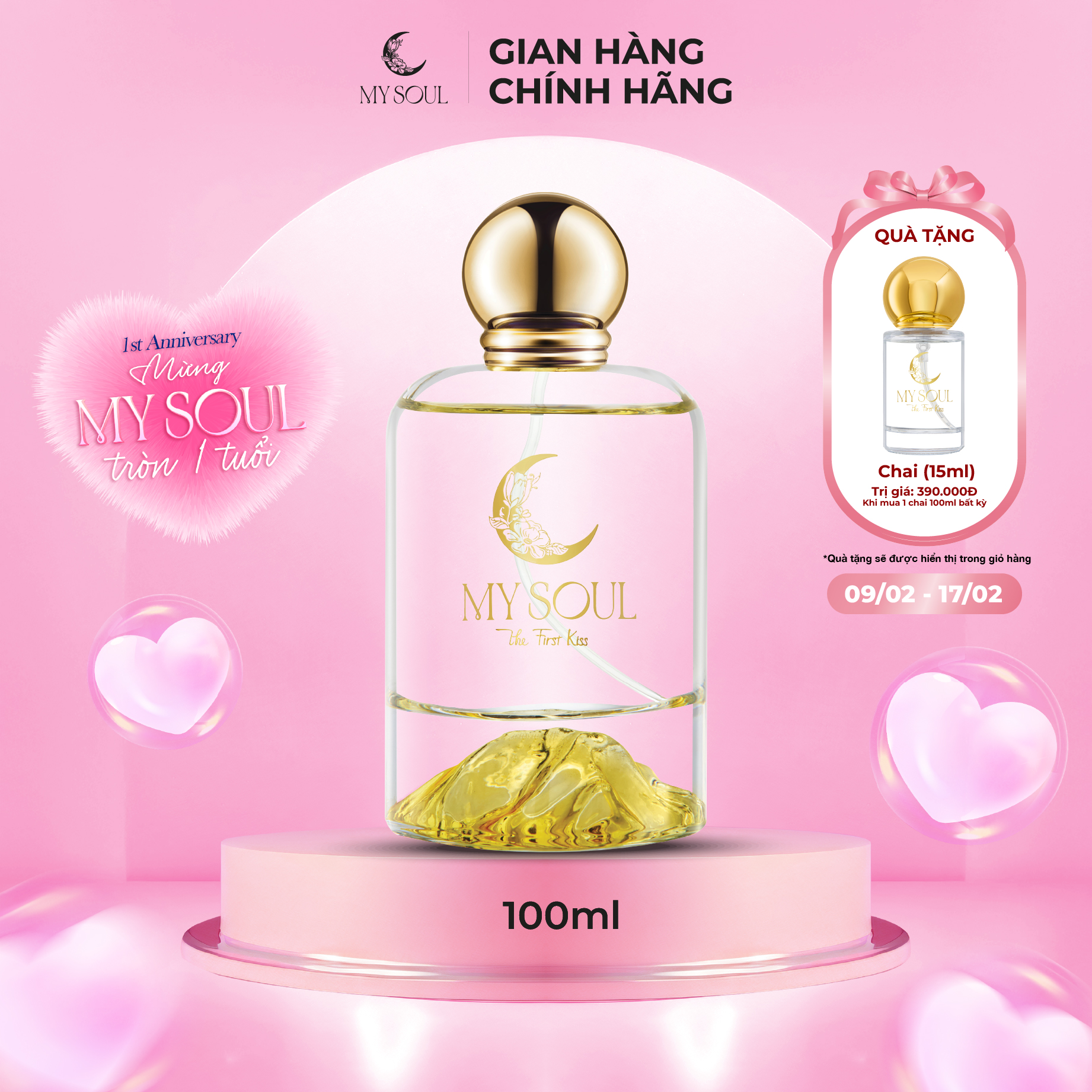 Nước Hoa My Soul - No.01 The First Kiss - 100ml