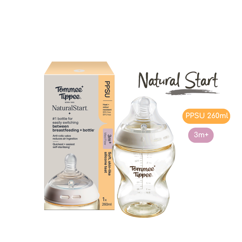 Bình Sữa PPSU Ty Siêu Mềm Tự Nhiên Tommee Tippee Natural Start 150ml 260ml 340ml Cho Bé Từ Sơ Sinh