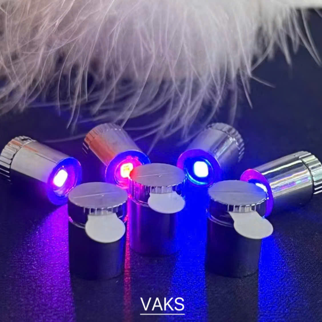 COMBO 5 ĐÈN LED chiếu thẳng hình trụ mini- dùng pin 7 MÀU CÓ CHỚP - Trang trí tiệc tùng đèn trung thubong bóng