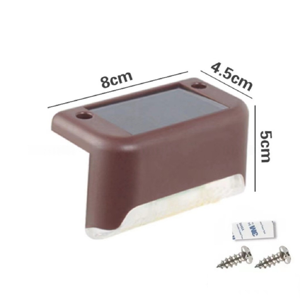 Đèn led năng lượng mặt trời sân vườn gắn bậc cầu thang lan can hàng rào ban công bể cá đèn led trang trí ngoài trời