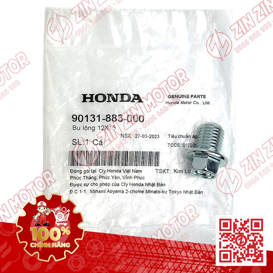 Lông Đền Ốc Xả Nhớt SH 125i 2020 - 2024+ SH 160i 2023 2024+ SH 150i 2020 2021 2022 90131-883-000 957