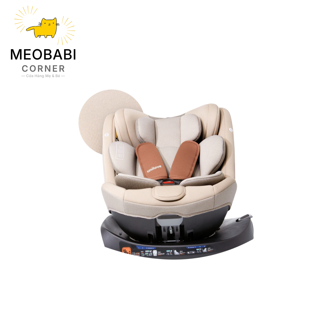 Ghế Ngồi Ô Tô Unilove Travio Cho Bé Từ 0 - 12 Tuổi Chuẩn An Toàn R129 (I-Size)