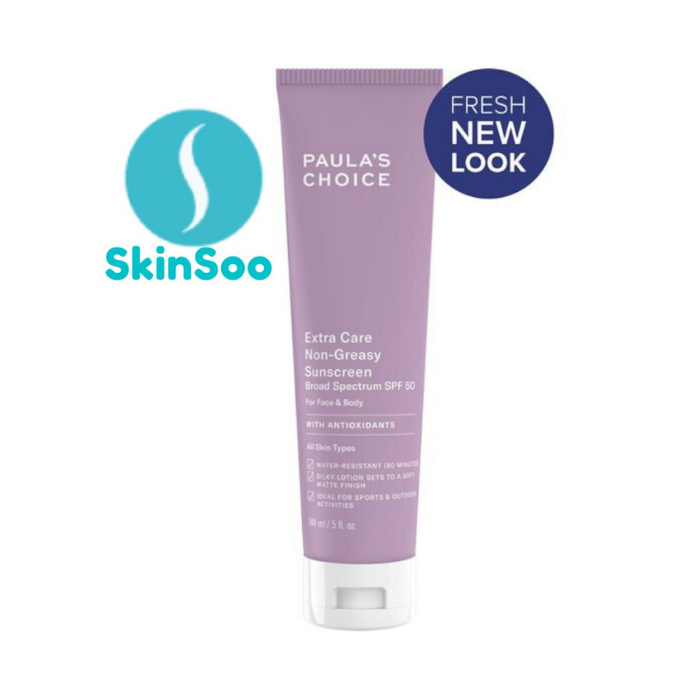 [Hcm]Paulas Choice Extra Care Non - Greasy Sunscreen Broad Spectrum Spf 50 - - Kem Chống Nắng Siêu Chịu Nước Cho Da Dầu 148Ml