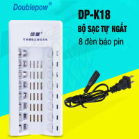 Bộ Sạc Pin AA/AAA 8 đèn Sạc 8 Pin DP-K18 Tự Ngắt - Bộ Sạc Báo Đèn Khi Pin Đầy Thông Minh - công suất lớn chuyên karaoke gia đình đồ chơi chuột máy tính micro..