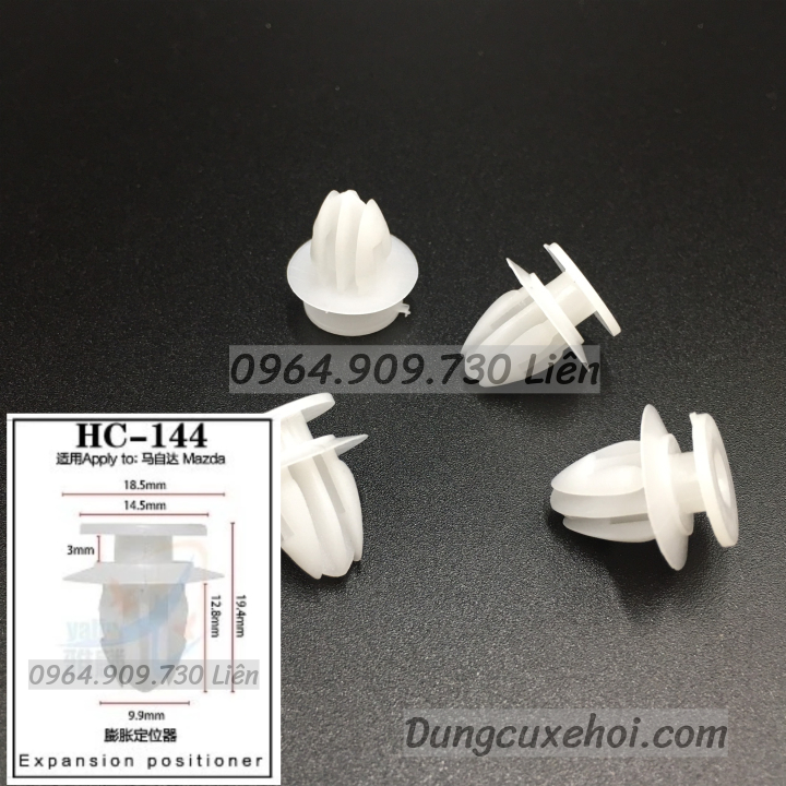 Bộ 20 đinh tán chốt vít nở vit Nhựa Loại 1 cho xe hơi ô tô mazda Nhựa Nylon Polyme AHC144