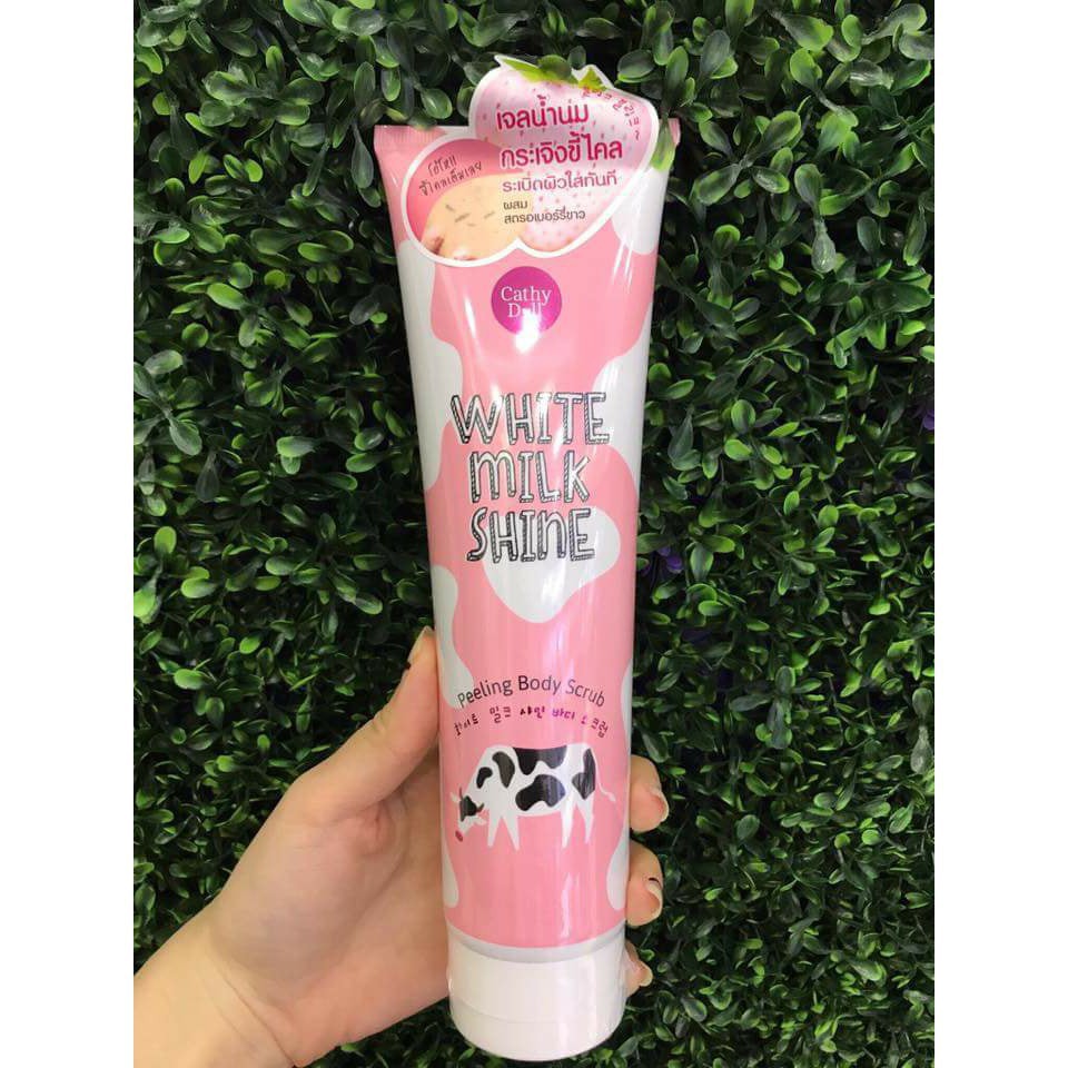 Tu&Yacutep Tẩy Tế B&Agraveo Chết Cathy Doll White Milk Shine Peeling Body Scrub Th&Aacutei Lan 320Gr