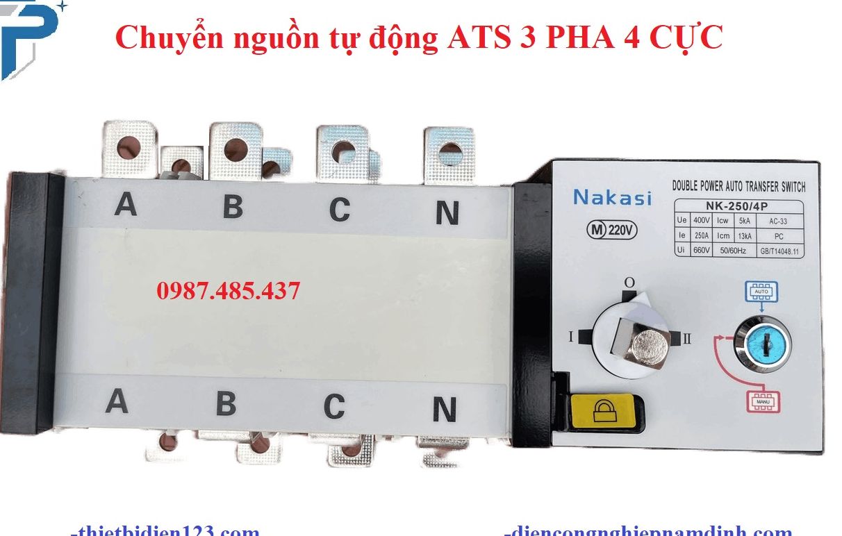 Chuyển nguồn ATS 4P 250A 160A 125A - Chuyển nguồn tự động 3 pha công suất lớn