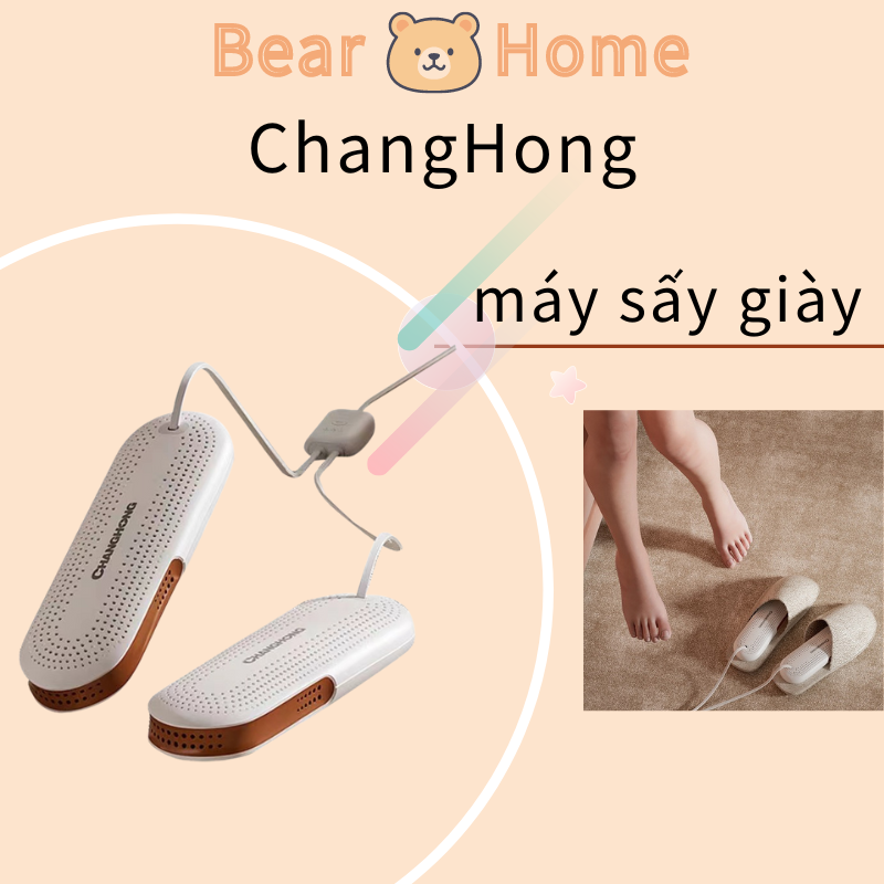 Máy sấy giày ChangHong Shoes Driers chính hãng có chức năng hẹn giờ sấy nhanh 150°C khử mùi hôi diệt