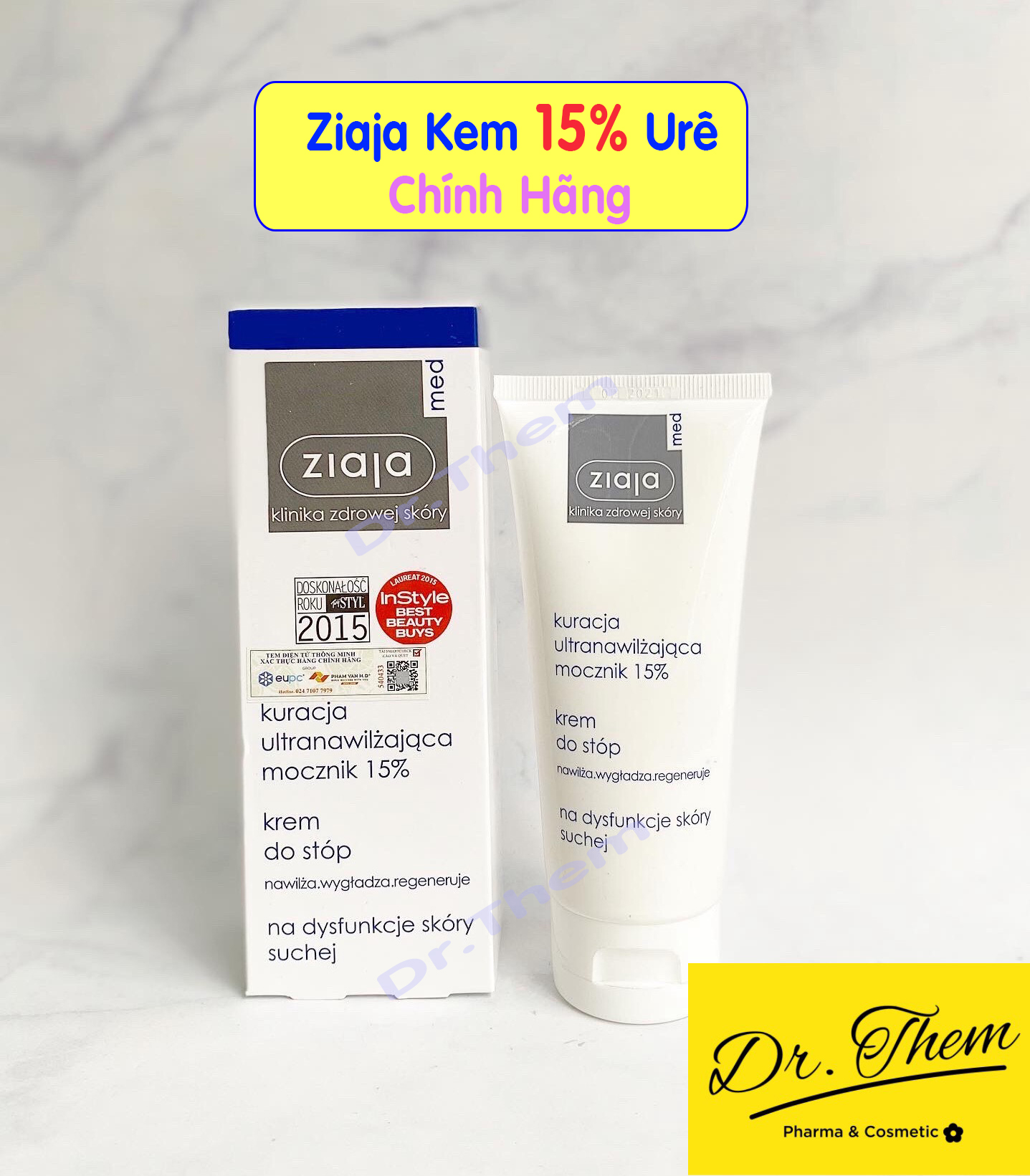 Ziaja Kem Mềm Da 15% Urê - Dưỡng Ẩm Dịu Nhẹ Ziaja Med 15% Urea Cream 100Ml - Atopic