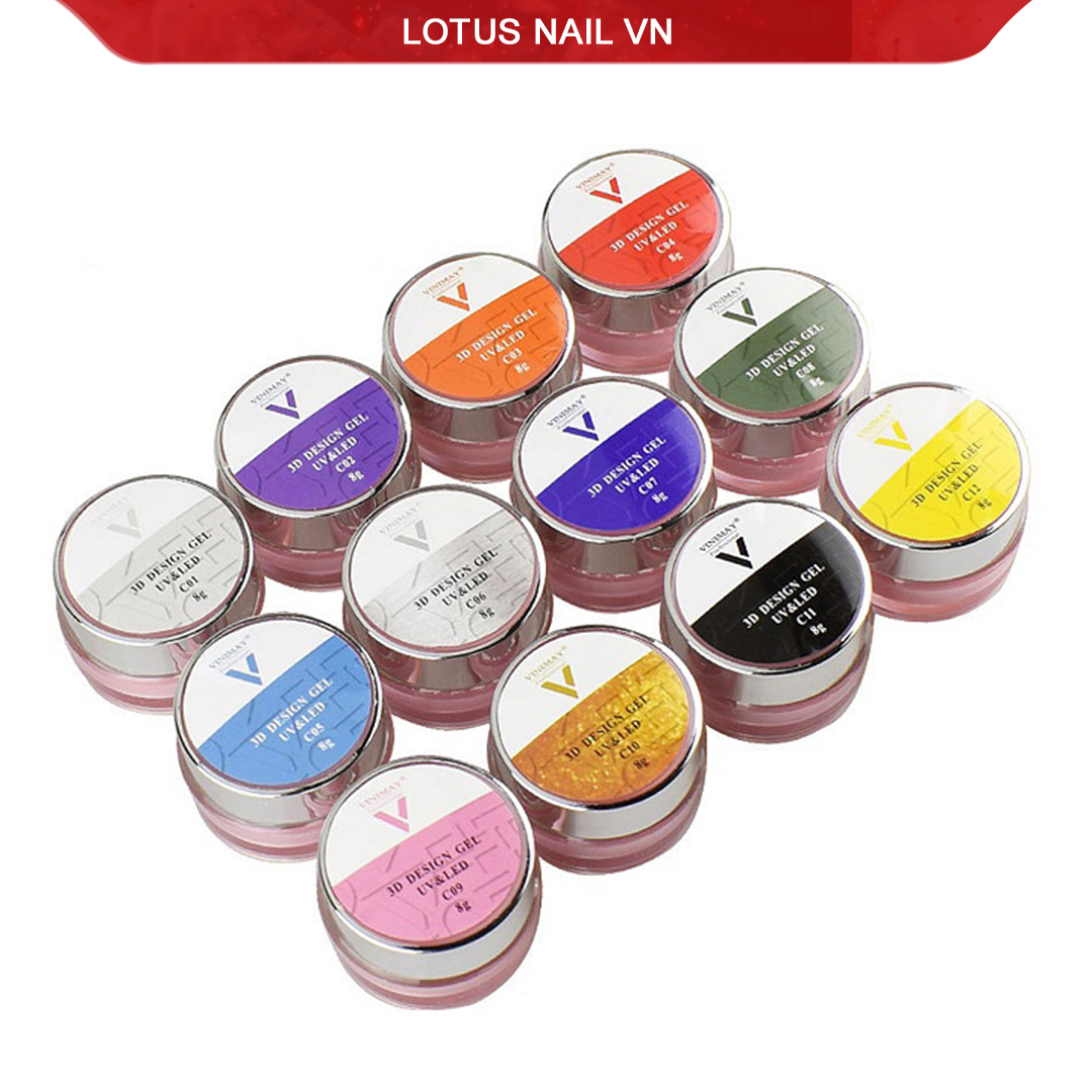 Gel Vẽ Nail Gel Vẽ 3D Vinimay Trang Trí Móng Hũ 8G