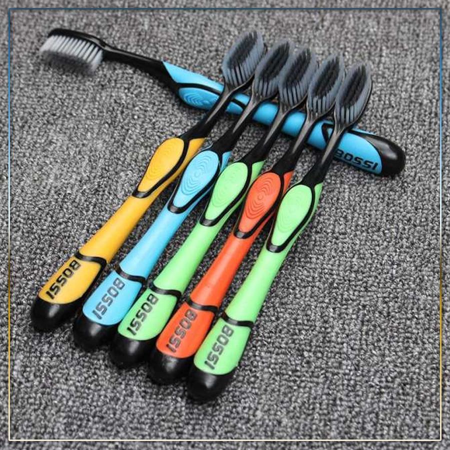 Bộ 3 Bàn Chải Đánh Răng Than Tre Hoạt Tính Chống Vi Khuẩn 3 Tác Động (Màu Ngẫu Nhiên) 17A27