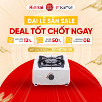 Bếp gas đơn Rinnai RV-MC15S mặt bếp inox và kiềng bếp men sử dụng bình gas lớn.