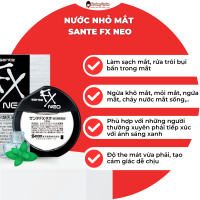 Sante Neo/FX V+ Eye Drops 12ml - Moisturizing Eye Care Supplement with Vitamin E B2 B6 - Made in Japan