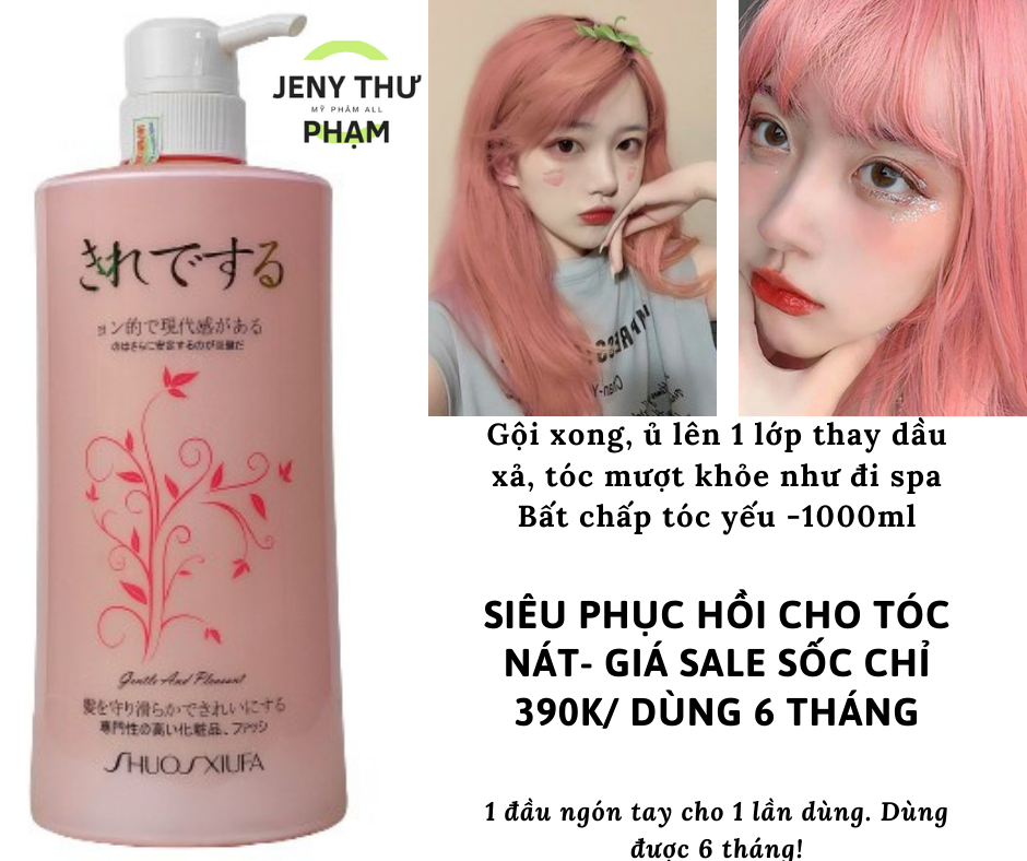 [FREE SHIP]Siêu phục hồi sâu cho tóc nát-tóc nhuộm- tóc hay nhuộm. CHÍNH HÃNG 1000ML dùng 6 tháng-1 năm