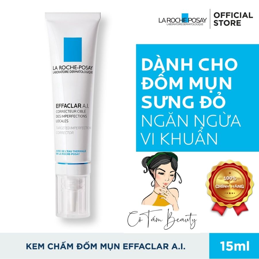 Kem giảm mụn chuyên biệt La Roche Posay Effaclar A.I 15ml