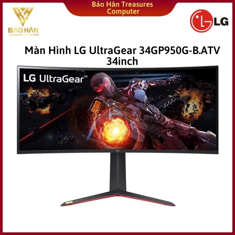 Màn Hình Máy Tính LG UltraGear 34GP950G-B.ATV 34inch WQHD/144Hz/Curved - Hàng Chính Hãng