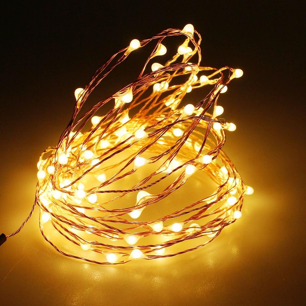 Dây đèn Led đom đóm fairy light - DÂY DÀI 5 MÉT 50 BÓNG DÙNG PIN CR2032 ( Có Kèm Pin)