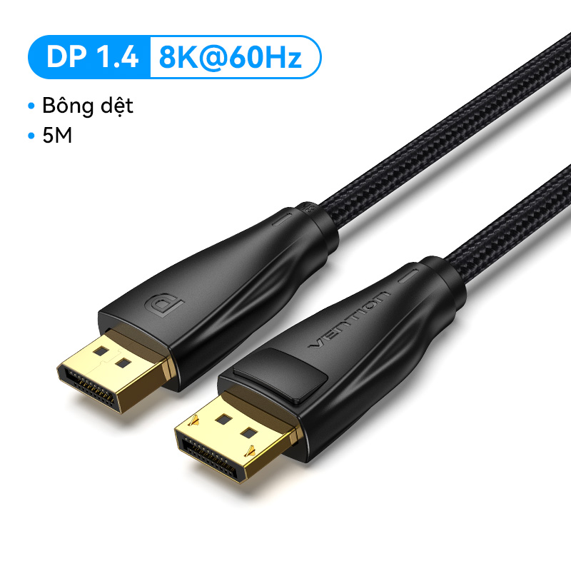 Vention Cáp Displayport 1.4 8K 60Hz 4K 144Hz 2K 165Hz DP Đực Sang DP Đực 32.4Gbps High Speed Cord Ch