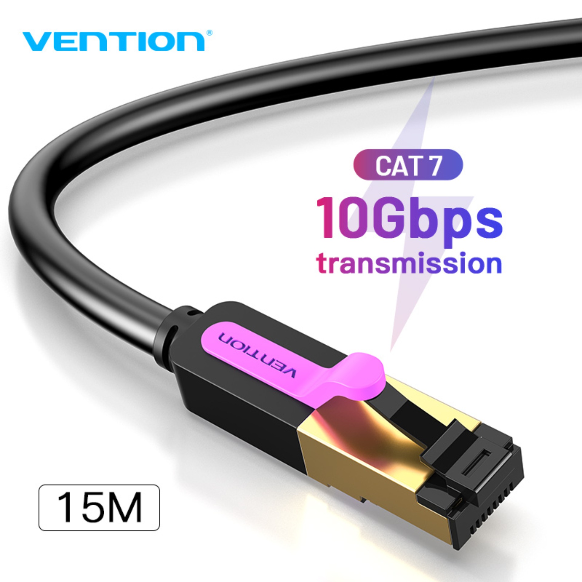 Vention dây cáp mạng lan Cat7 RJ45 10Gbps SSTP Ethernet Cable 1M 2M 3M 5M 10M 15M cho Laptop PC Rout