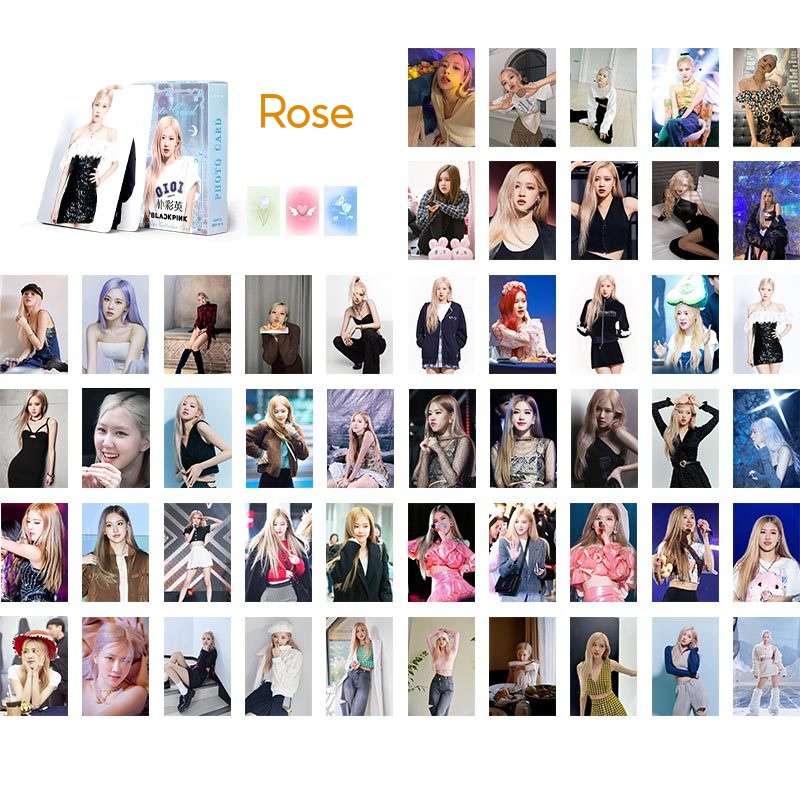 Set 50 photocard unoff Hologram ROSE Blackpink Cute 2024