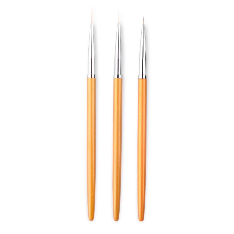 Set cọ 3 đầu vẽ nét nail vẽ nét ngang nét thẳng cọ ngắn dài dễ vẽ nét nhỏ nét to sét cọ vẽ móng kẻ vẽ hoa
