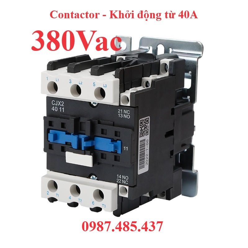 Khởi động từ 3 pha 40A 50A 380Vac Contactor CJX2-4011 5011