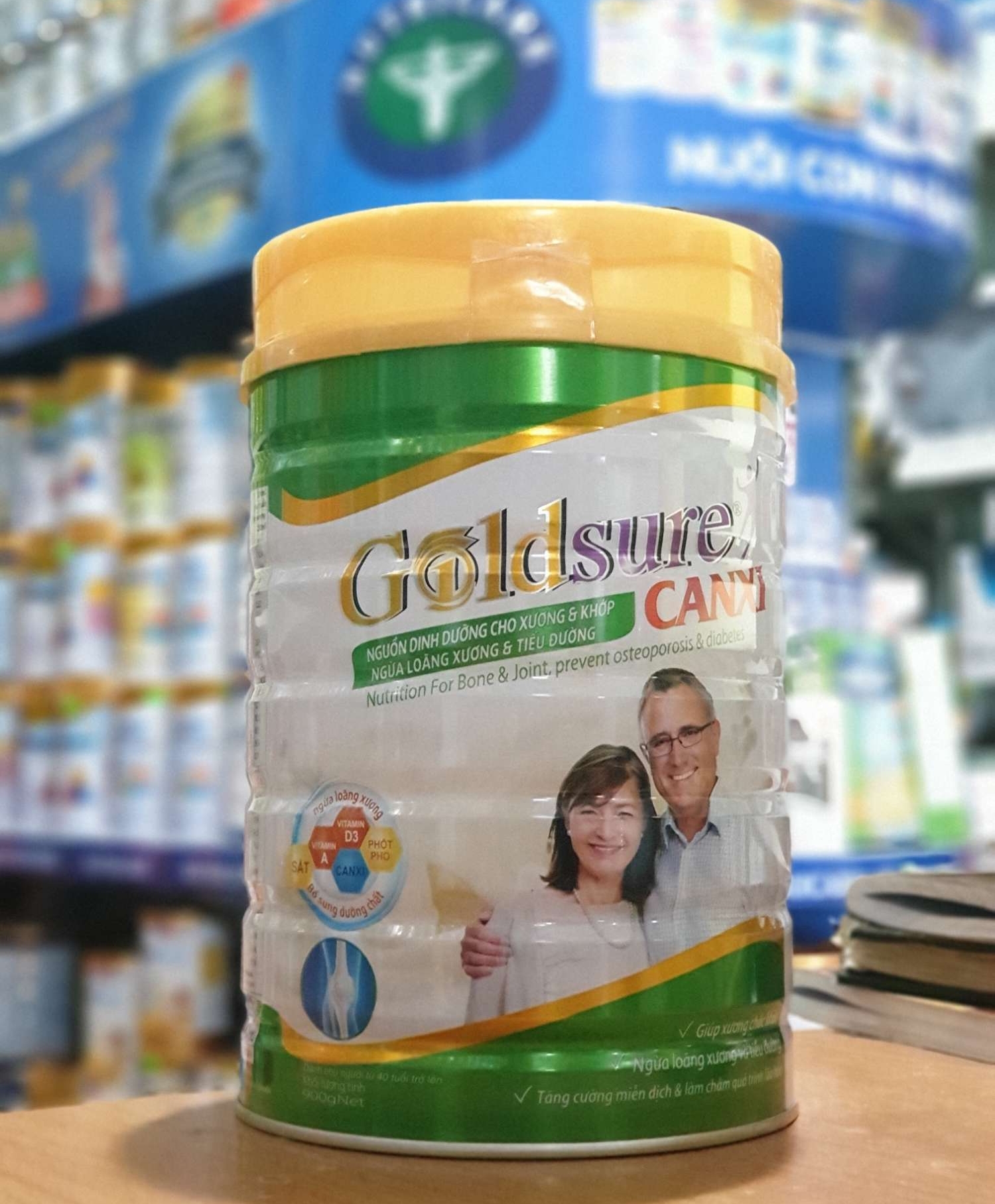 Sữa bột Gold Sure Canxi Hỗ trợ sức khỏe xương khớp 900g (CAM KẾT CHÍNH HÃNG)