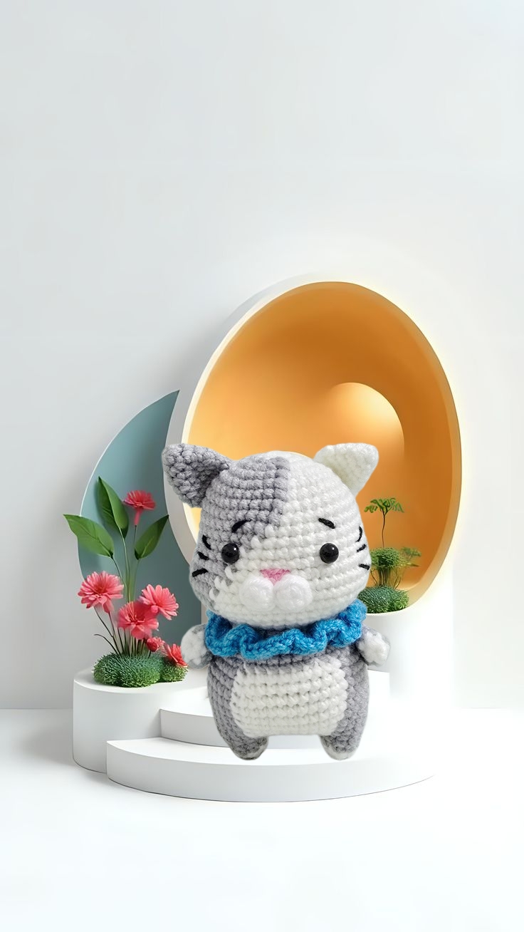 Móc khóa Handmade bằng Len [ 12 Con Giáp ] ~~ MÃO - MÈO